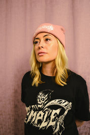 Pink Death Beanie