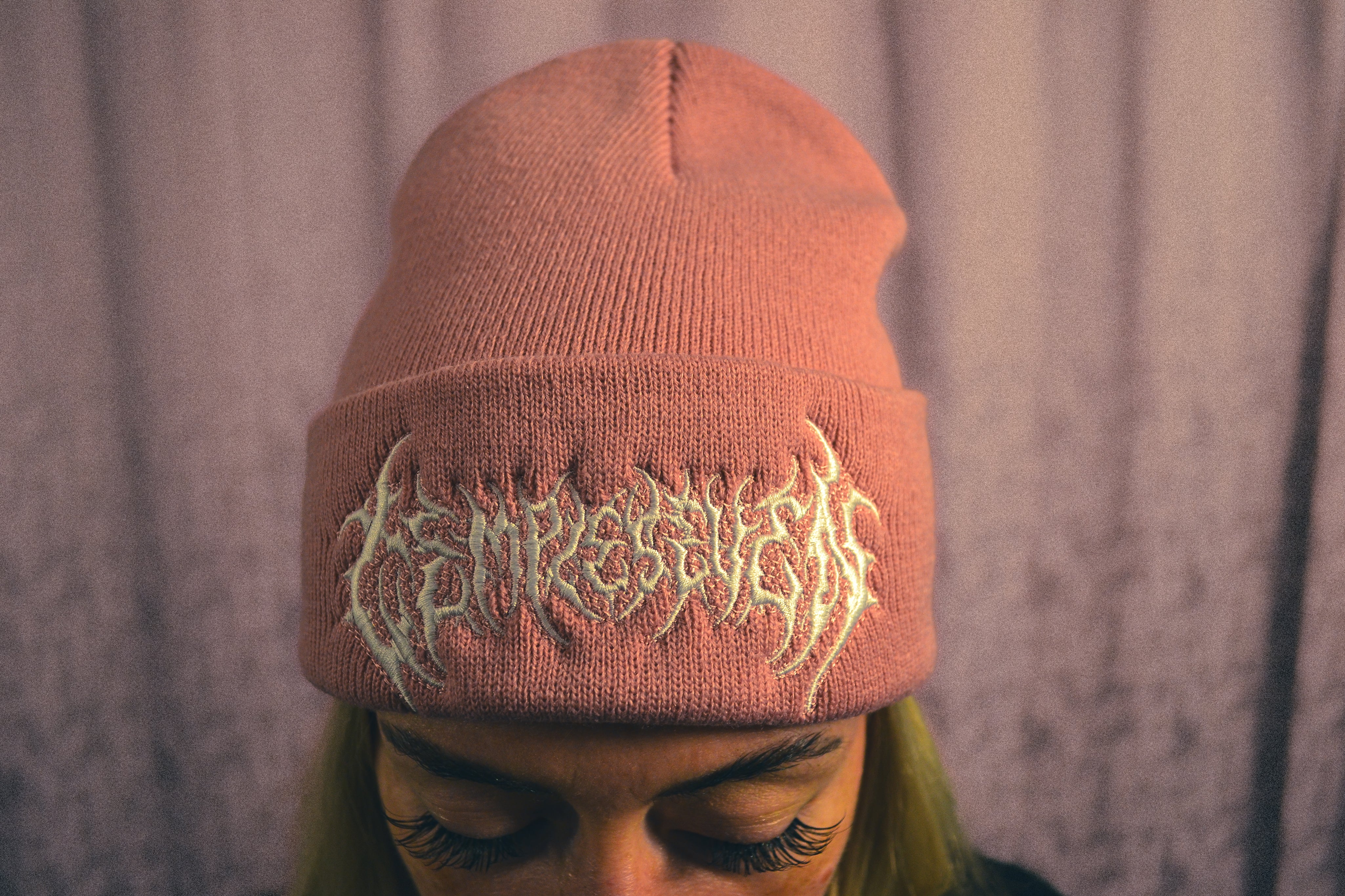 Pink Death Beanie