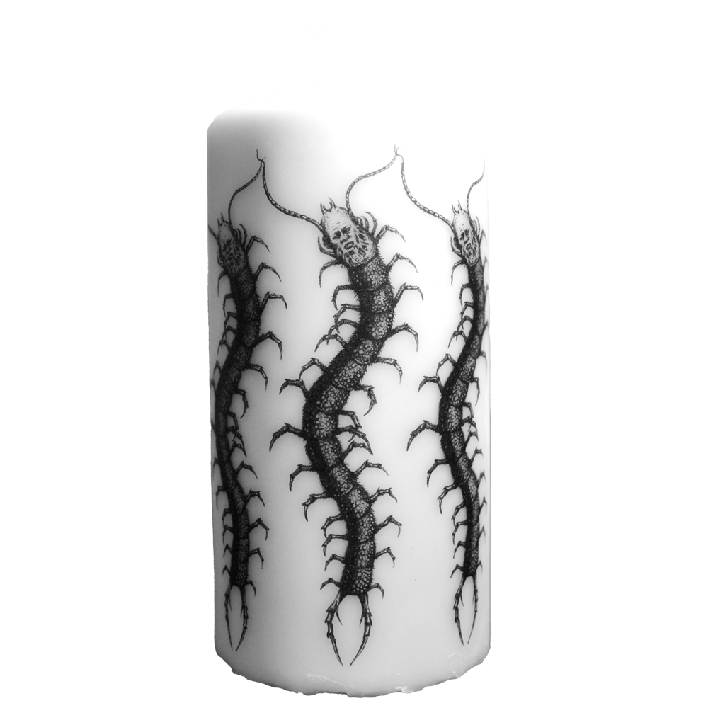 Inhuman Centipede Pillar Candle