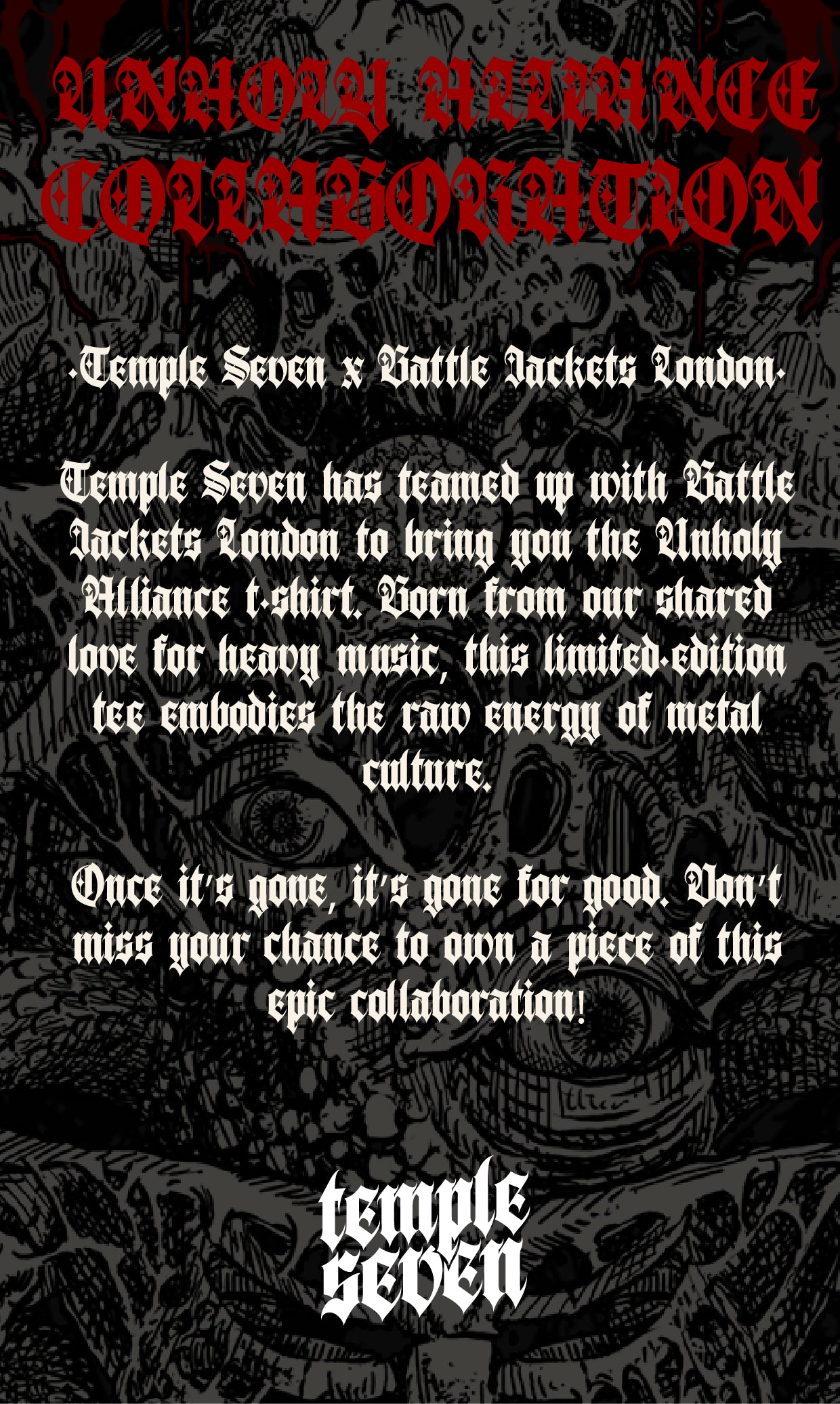 BATTLE JACKETS LONDON - UNHOLY ALLIANCE COLLAB