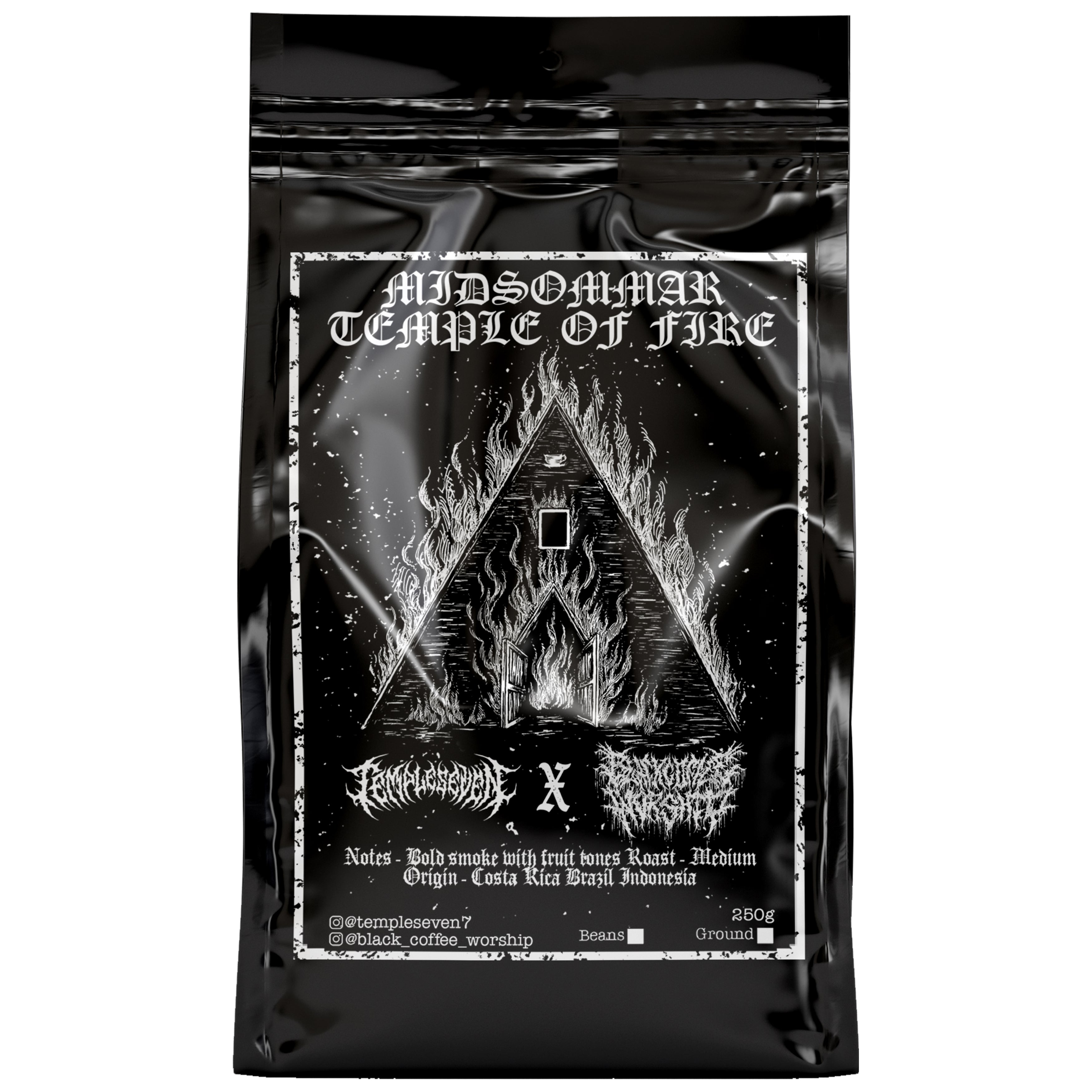 Midsommar Temple Of Fire. Temple Seven X Black Coffee Worship Coffee