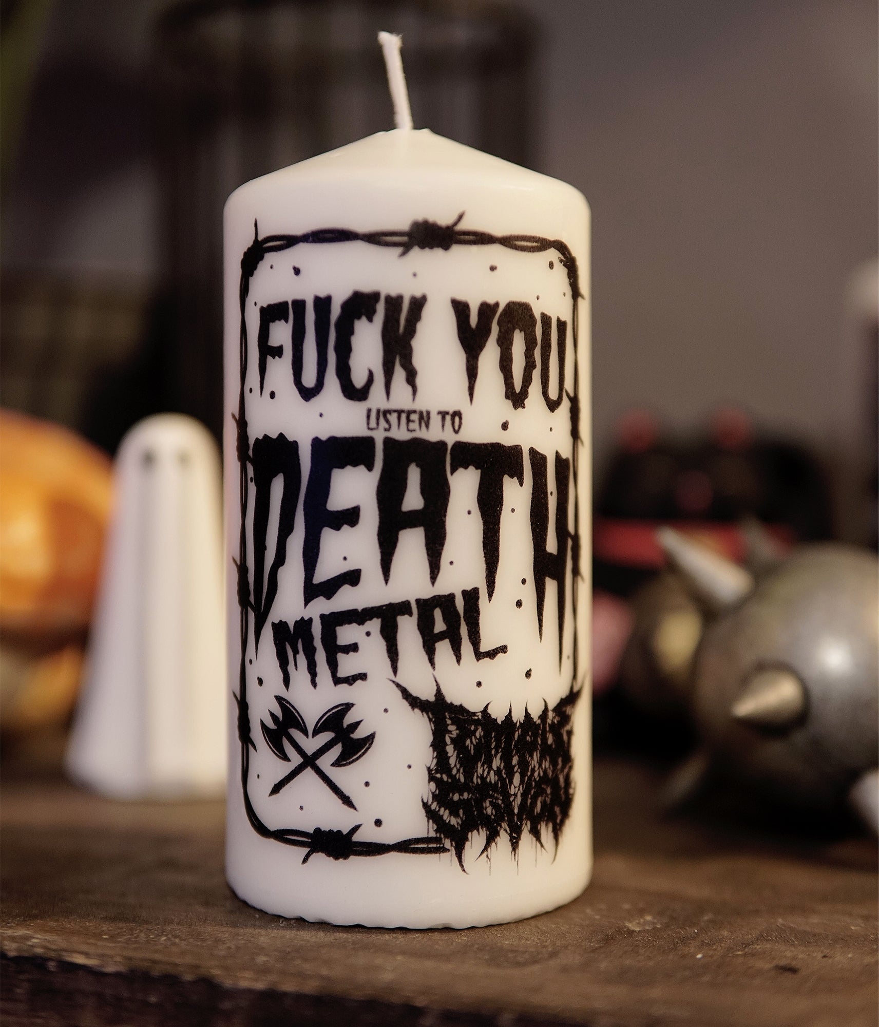 Death Metal Pillar Burner