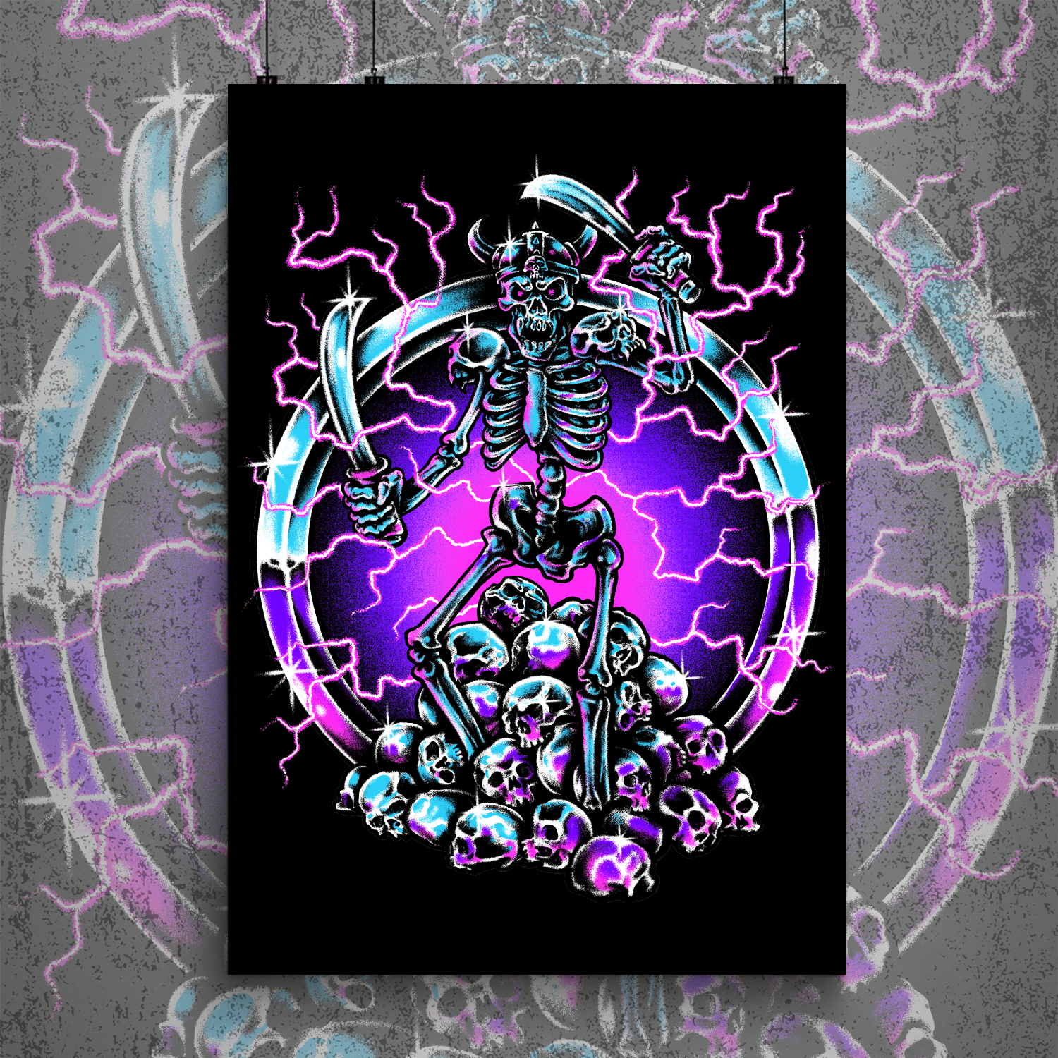 Vortex of Skulls Print